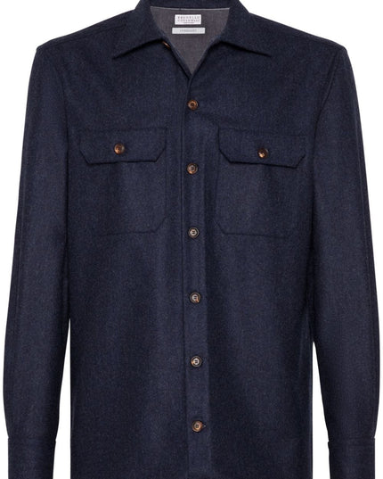 Brunello Cucinelli Shirts Blue