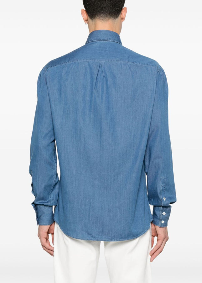 Brunello Cucinelli Shirts Blue