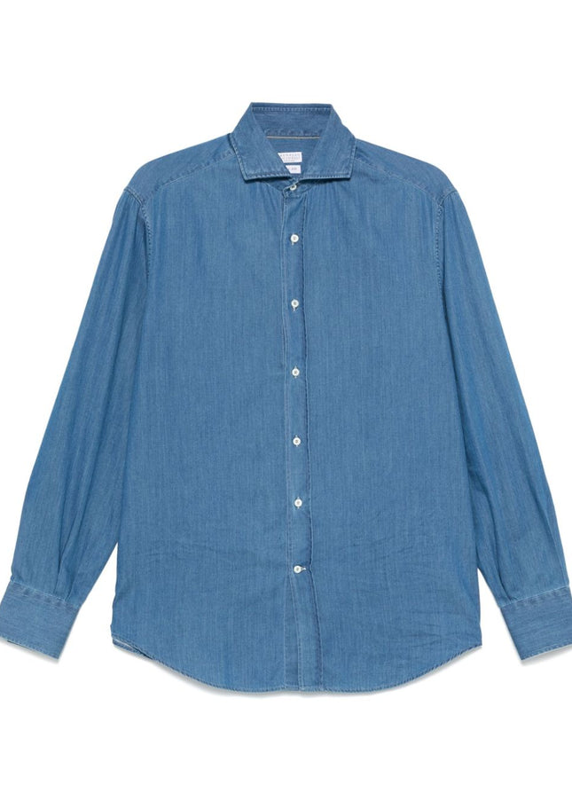 Brunello Cucinelli Shirts Blue