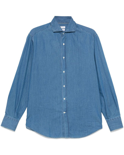 Brunello Cucinelli Shirts Blue