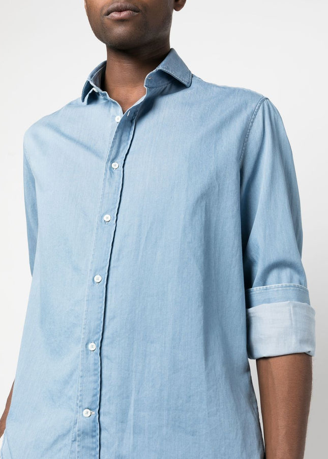 Brunello Cucinelli Shirts Clear Blue