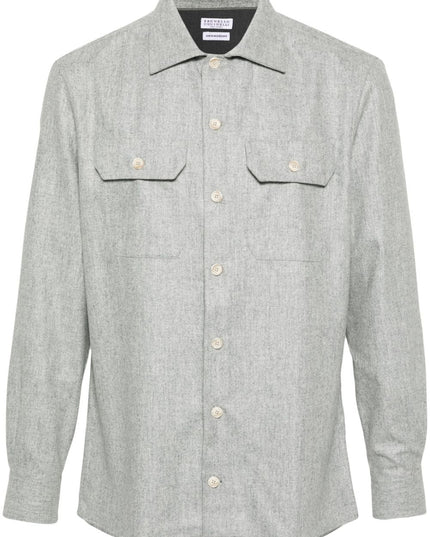 Brunello Cucinelli Shirts Light Grey