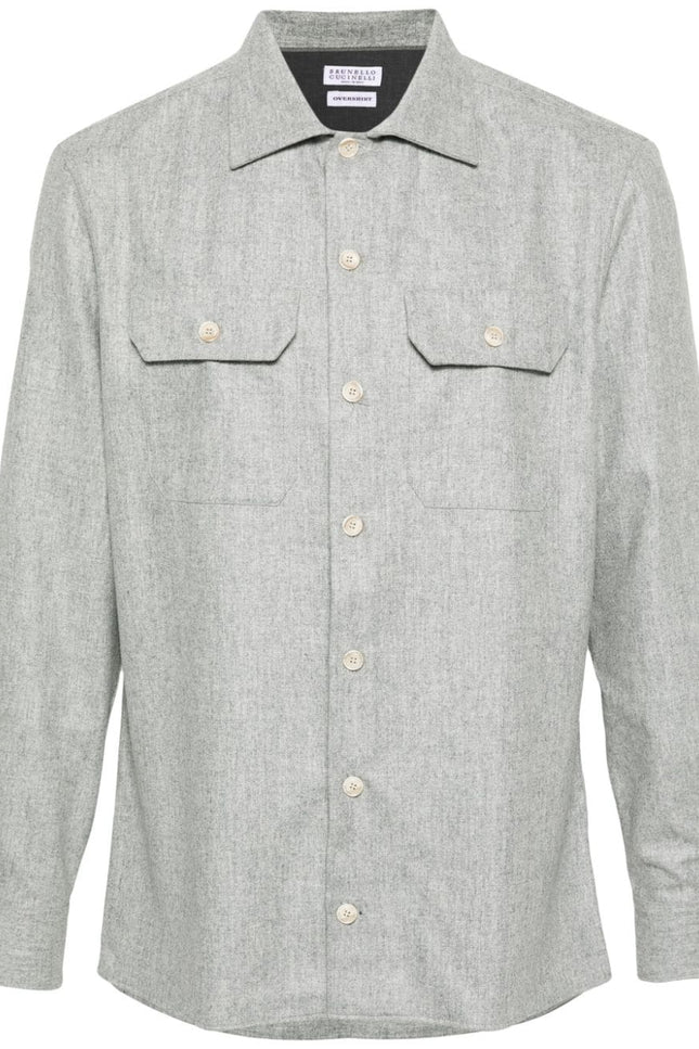 Brunello Cucinelli Shirts Light Grey