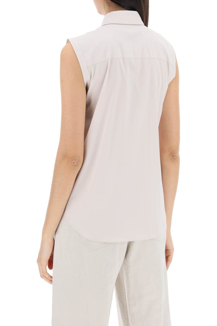 Brunello Cucinelli Sleeveless Shirt With Sh-women > clothing > shirts and blouses > shirts-Brunello Cucinelli-Urbanheer