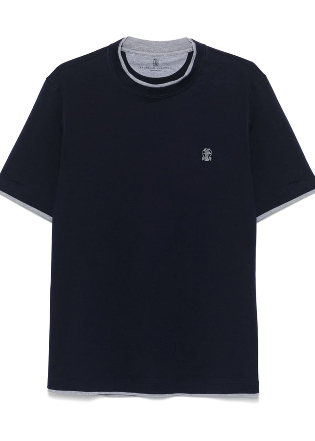 Brunello Cucinelli T-shirts and Polos Blue