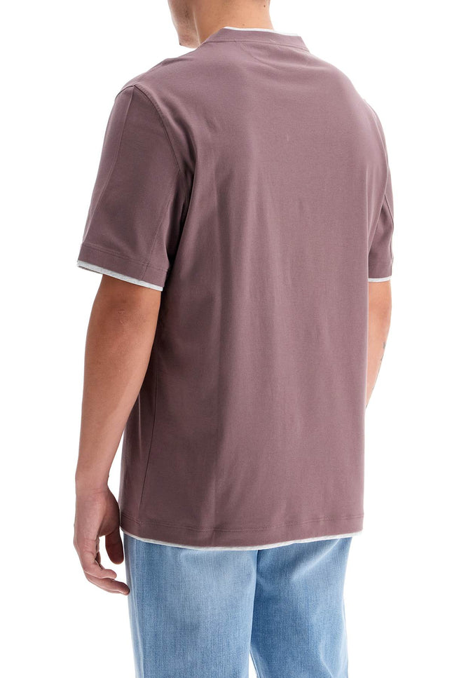 Brunello Cucinelli cotton t-shirt with faux layering