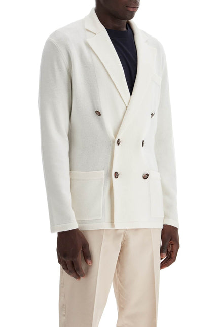 Brunello Cucinelli double-breasted cashmere cardigan - White
