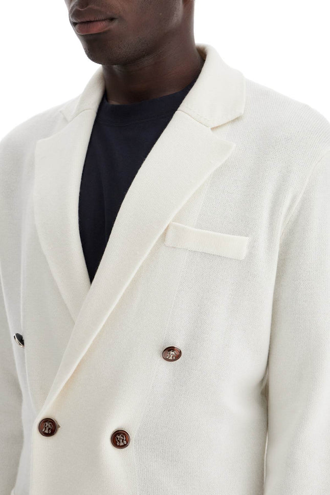 Brunello Cucinelli double-breasted cashmere cardigan - White