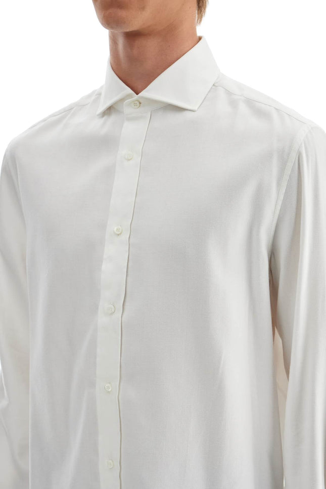 Brunello Cucinelli easy fit cotton and lyocell shirt