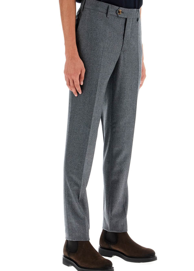 Brunello Cucinelli italian fit flannel trousers for a