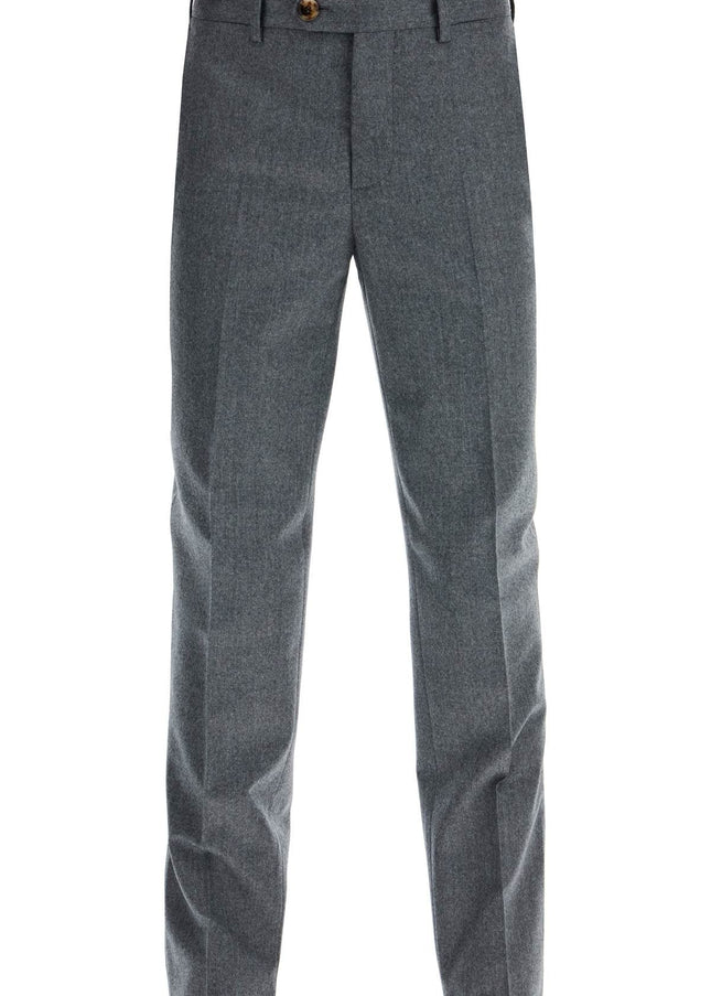 Brunello Cucinelli italian fit flannel trousers for a