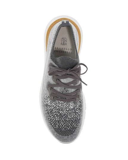 Brunello Cucinelli knit chine sneakers in