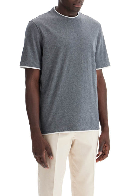 Brunello Cucinelli layered-effect t-shirt - Grey