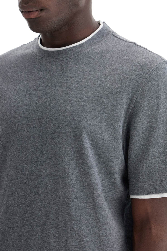 Brunello Cucinelli layered-effect t-shirt - Grey
