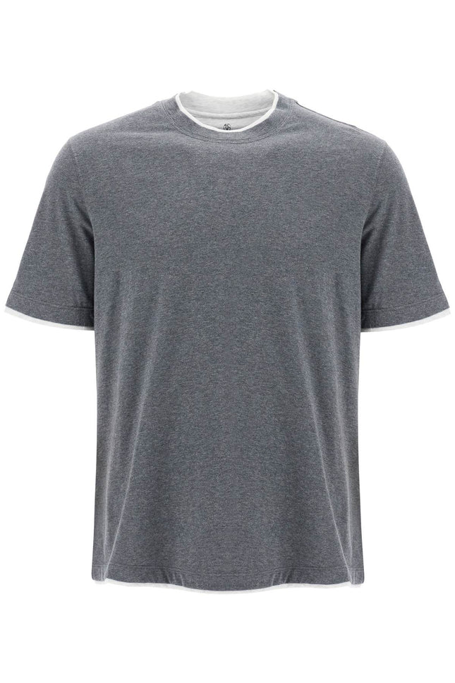 Brunello Cucinelli layered-effect t-shirt - Grey