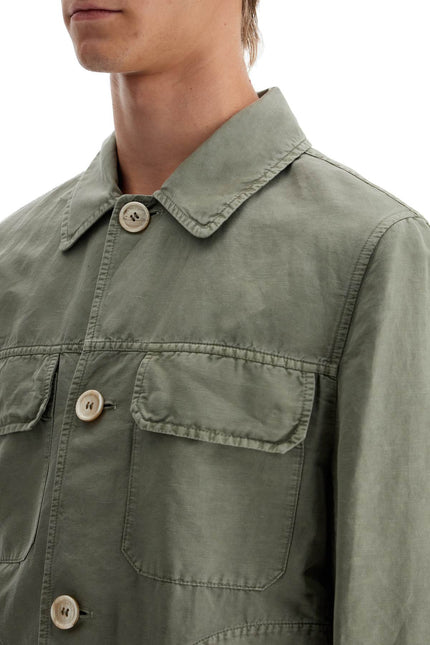 Brunello Cucinelli linen and cotton gabardine overshirt