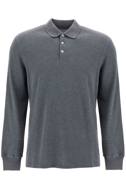 Brunello Cucinelli long-sleeved polo shirt - Grey