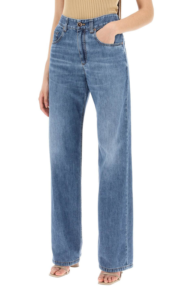 Brunello Cucinelli loose cotton denim jeans in nine words