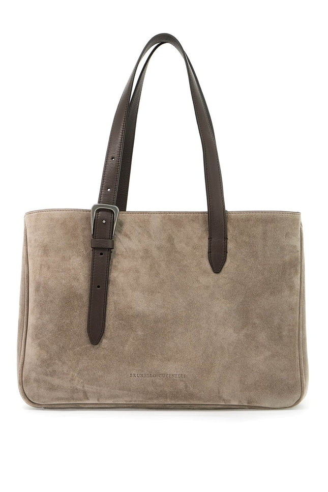 Brunello Cucinelli suede shoulder bag with seven