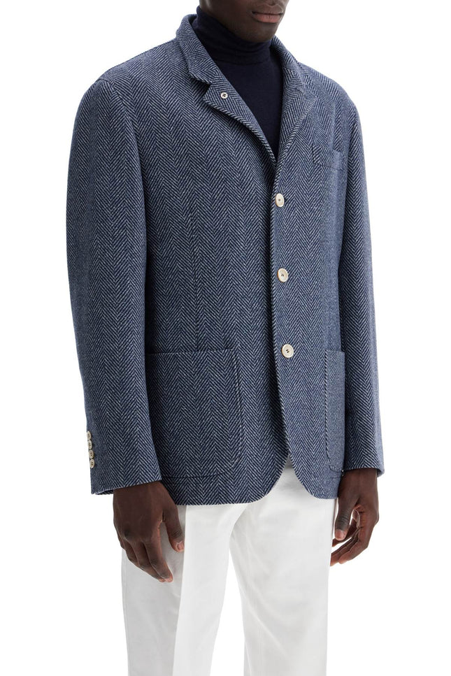 Brunello Cucinelli wool*** silk and cashmere chevron coat