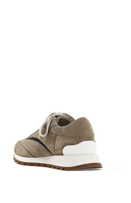 Brunello Cucinelli wool sneakers with precious stripe design