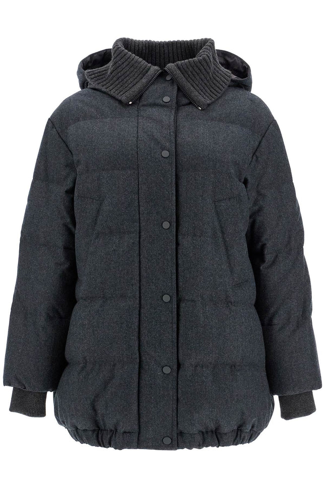 Brunello Cucinelli woolen down jacket with hood