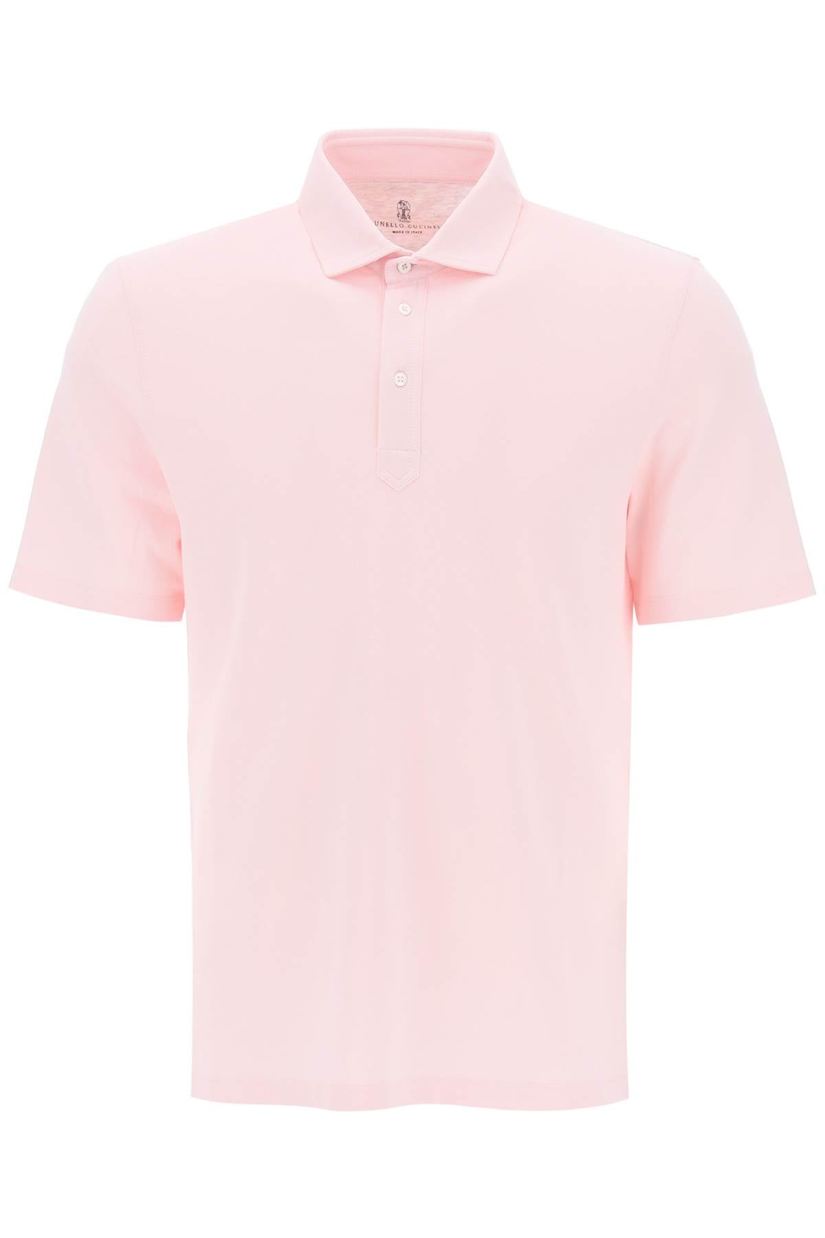 Brunello cucinelli polo shirt with french collar-men > clothing > t-shirts and sweatshirts > polos-Brunello Cucinelli-Urbanheer