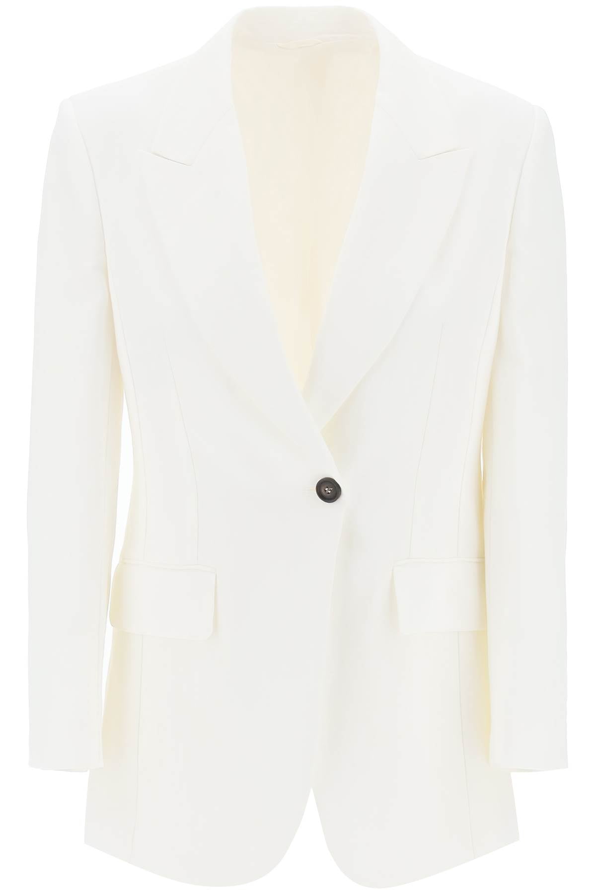 Brunello cucinelli "single-breasted viscose and linen-Jacket-BRUNELLO CUCINELLI-38-White-Urbanheer