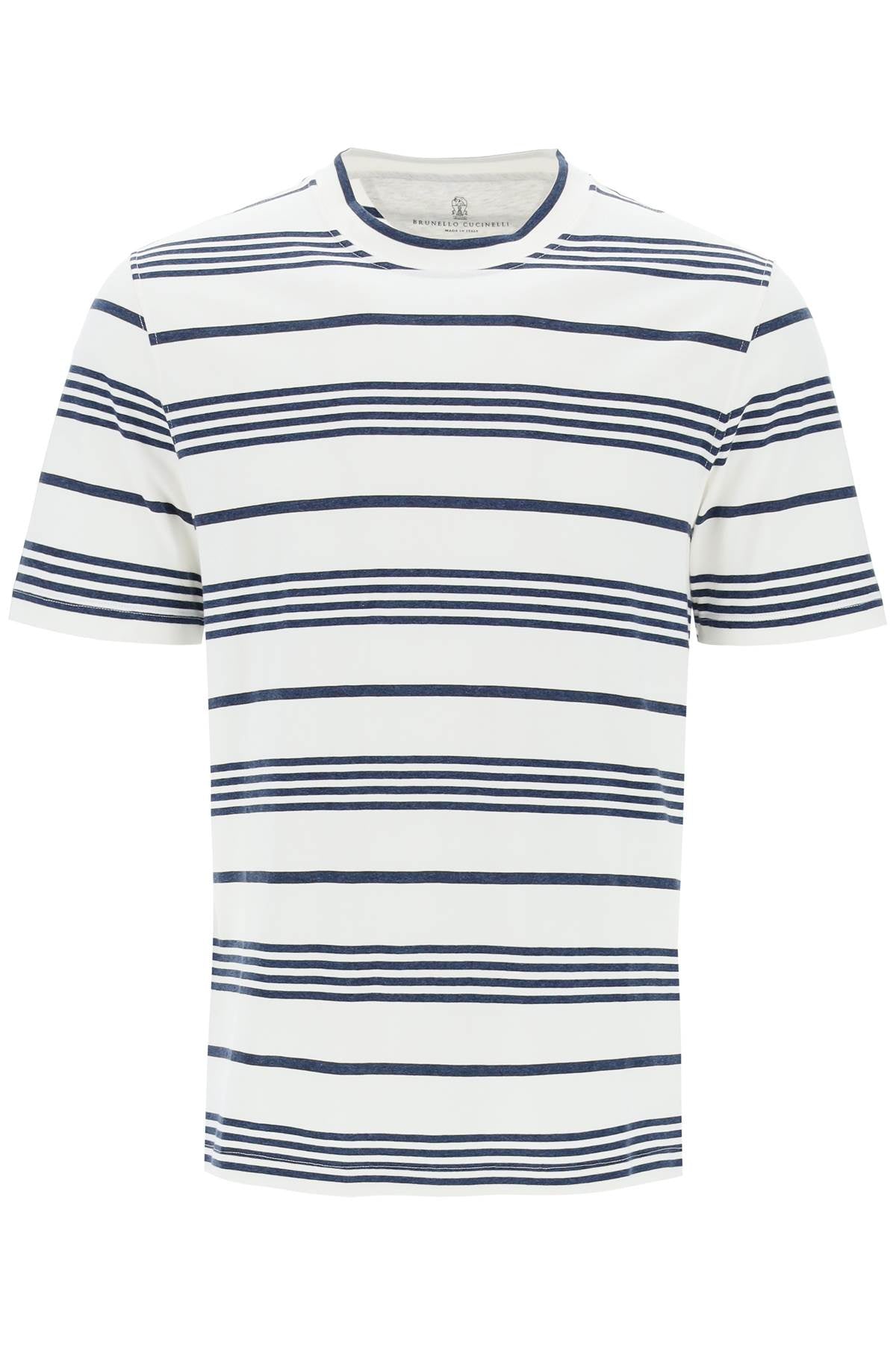 Brunello cucinelli striped crewneck t-shirt-men > clothing > t-shirts and sweatshirts > t-shirts-Brunello Cucinelli-Urbanheer