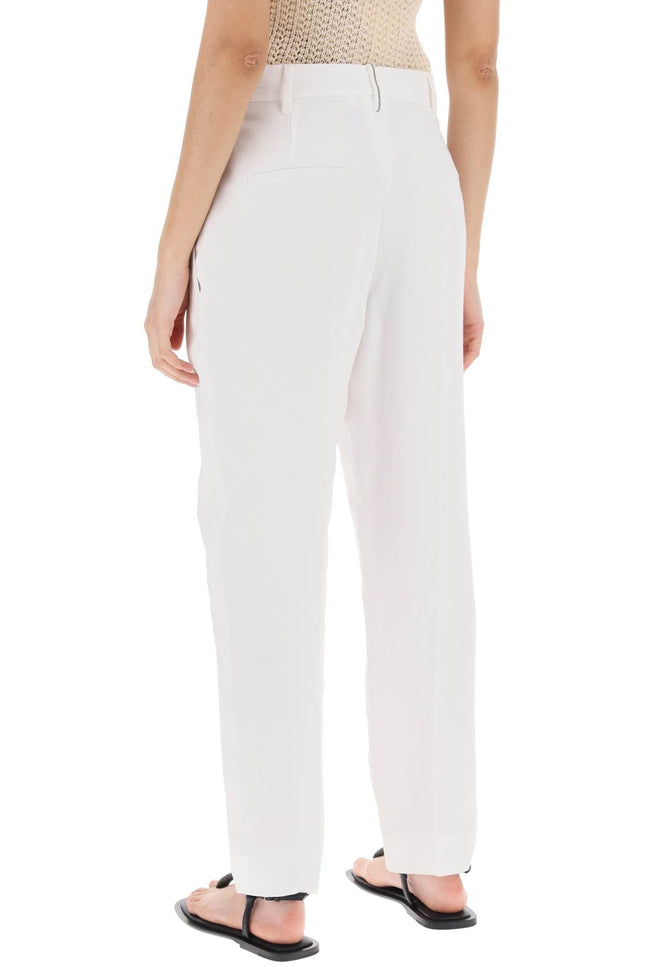 Brunello cucinelli tapered pants with ple-women > clothing > trousers-Brunello Cucinelli-Urbanheer