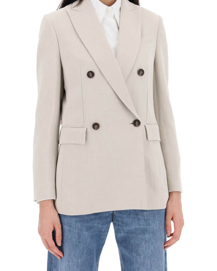 Brunello cucinelli twill jacket with monile detail-Jacket-BRUNELLO CUCINELLI-Urbanheer