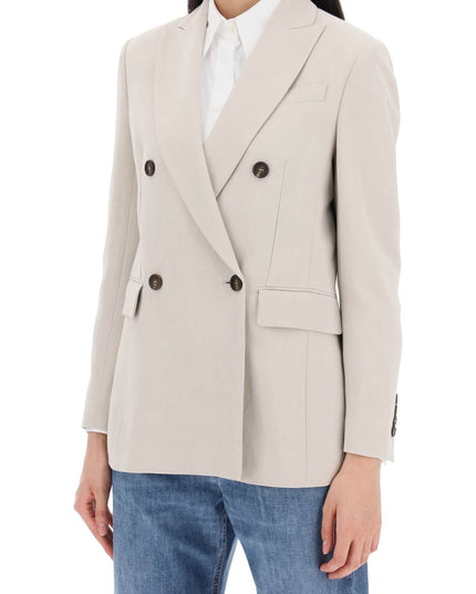 Brunello cucinelli twill jacket with monile detail-Jacket-BRUNELLO CUCINELLI-Urbanheer