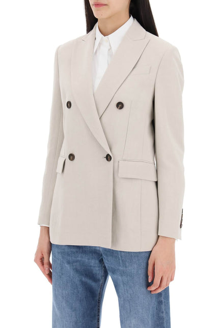 Brunello cucinelli twill jacket with monile detail-Jacket-BRUNELLO CUCINELLI-Urbanheer