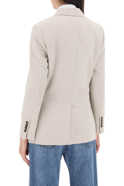 Brunello cucinelli twill jacket with monile detail-Jacket-BRUNELLO CUCINELLI-Urbanheer