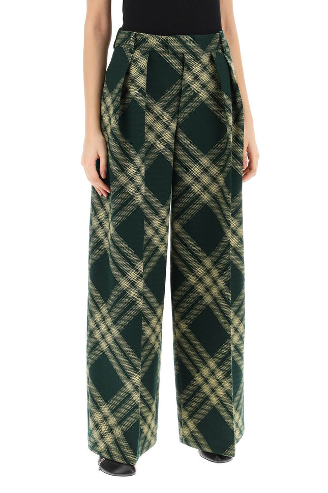 Burberry check palazzo pants-women > clothing > trousers-Burberry-8-Mixed colours-Urbanheer