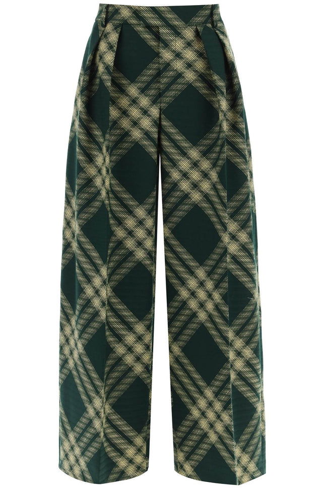 Burberry check palazzo pants-women > clothing > trousers-Burberry-8-Mixed colours-Urbanheer