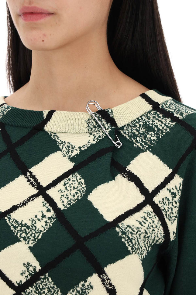 Burberry "cropped diamond pattern pullover-women > clothing > knitwear-Burberry-Urbanheer