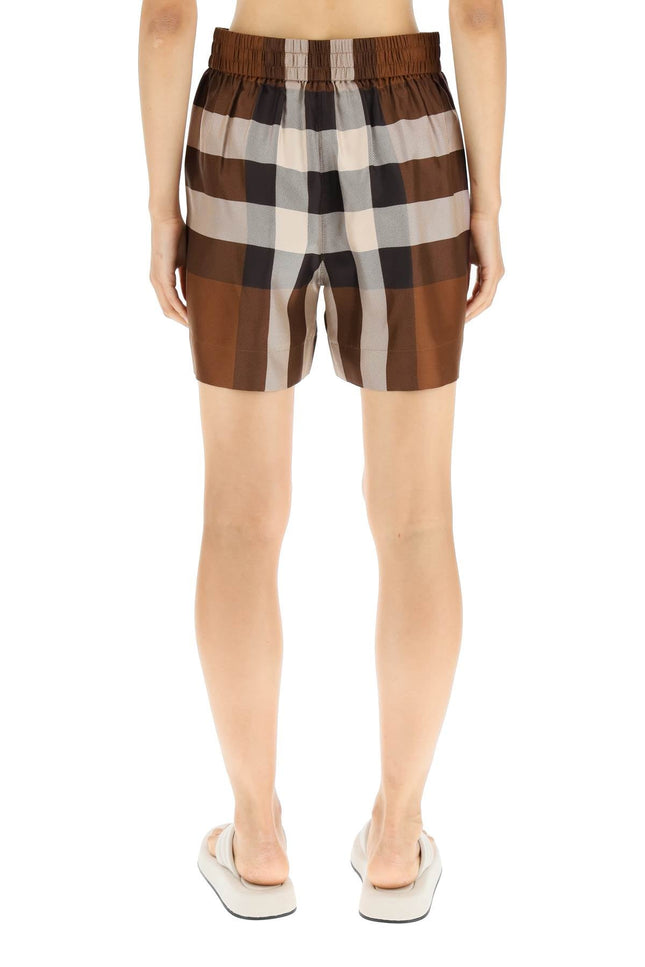 Burberry exploded check silk shorts-Burberry-10-Brown-Urbanheer