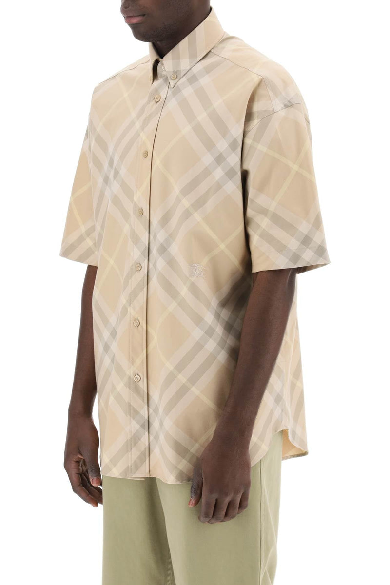 Burberry "organic cotton checkered shirt-men > clothing > shirts-Burberry-Urbanheer
