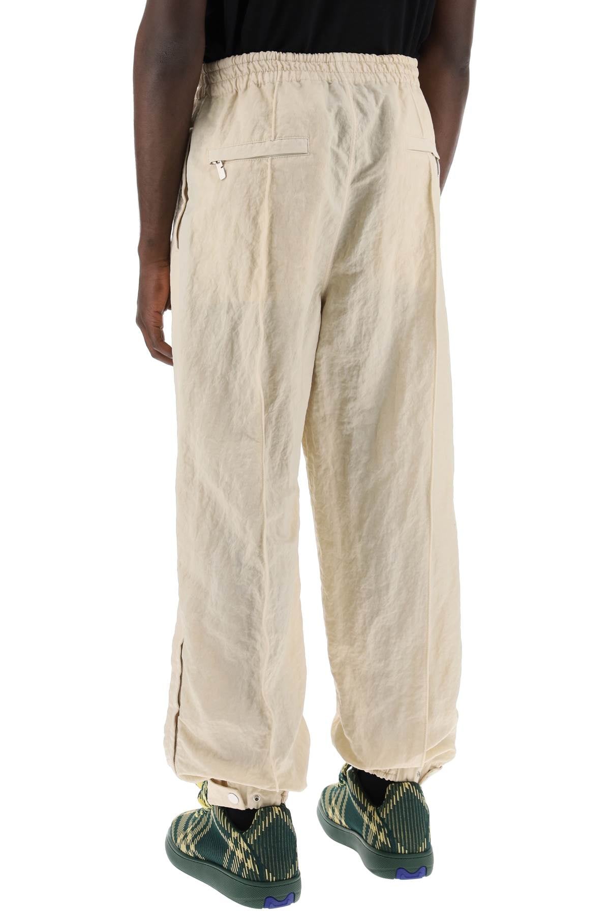 Burberry "textured nylon joggers-men > clothing > trousers > joggers-Burberry-Urbanheer