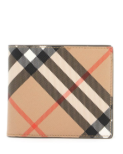 Burberry book wallet in coated canvas bi-fold design