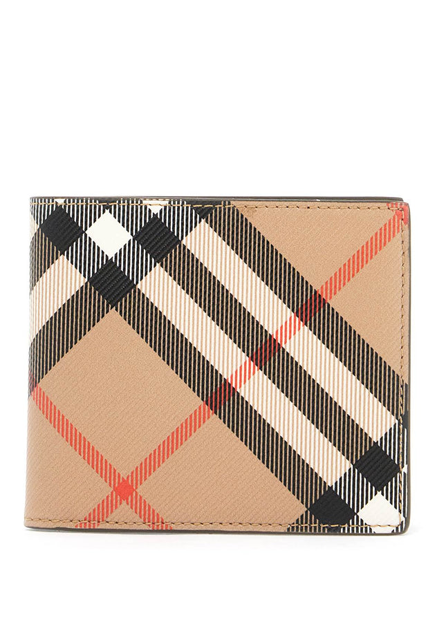 Burberry book wallet in coated canvas bi-fold design