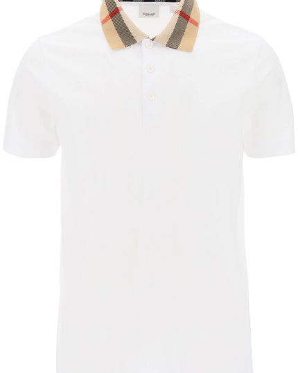 Burberry check collar cody polo shirt