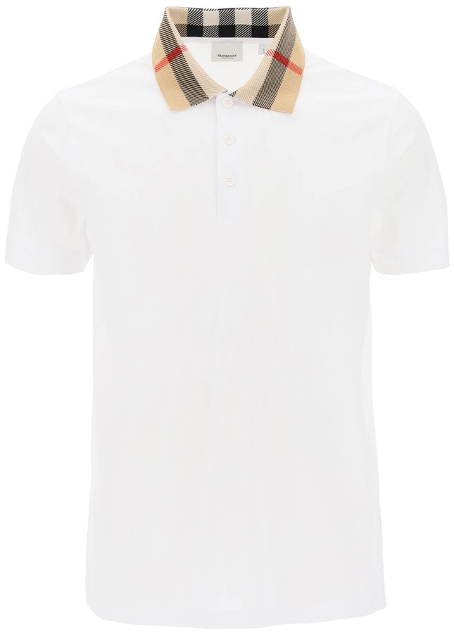 Burberry check collar cody polo shirt