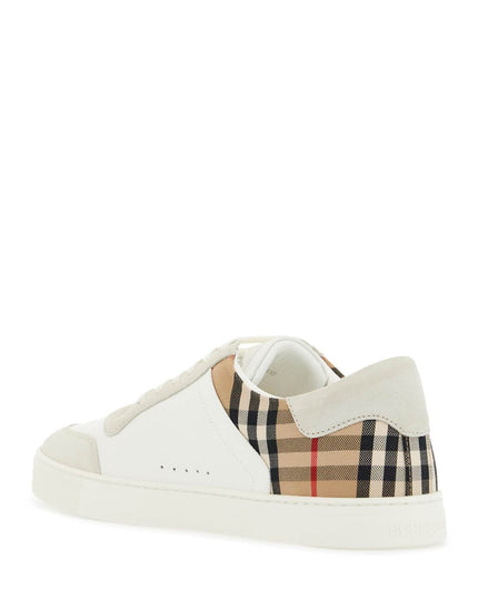 Burberry check leather sneakers