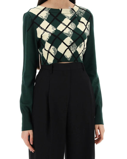 Burberry "cropped diamond pattern pullover