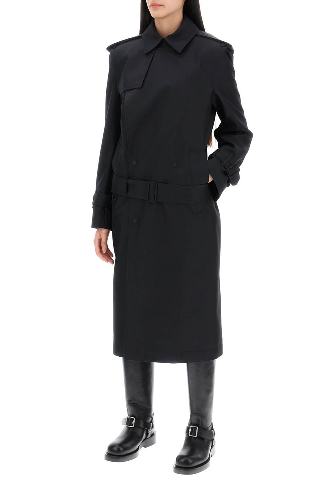 Burberry double-breasted silk twill trench coat-women > clothing > jackets-Burberry-Urbanheer