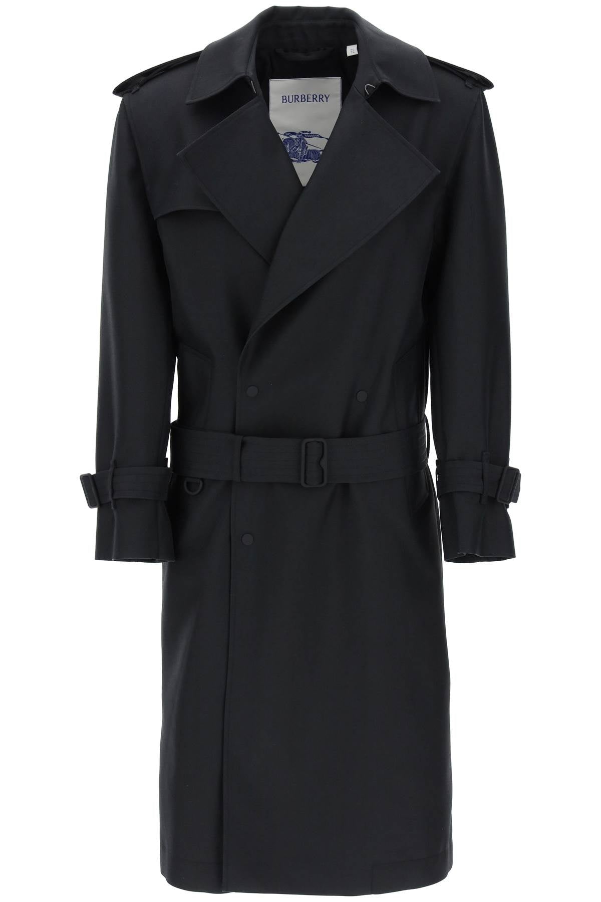 Burberry double-breasted silk twill trench coat-women > clothing > jackets-Burberry-Urbanheer