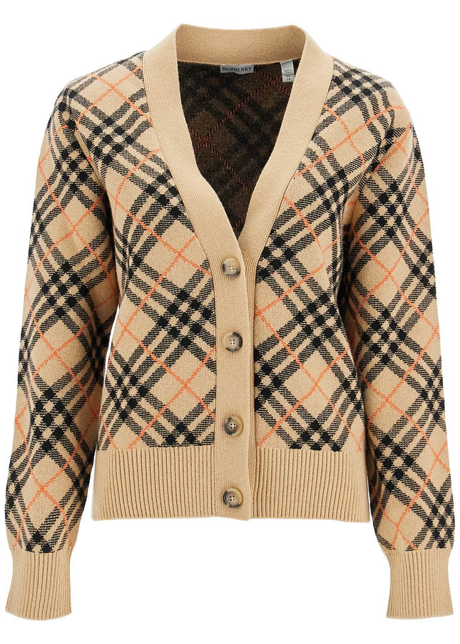 Burberry ered cashmere boxy cardigan with