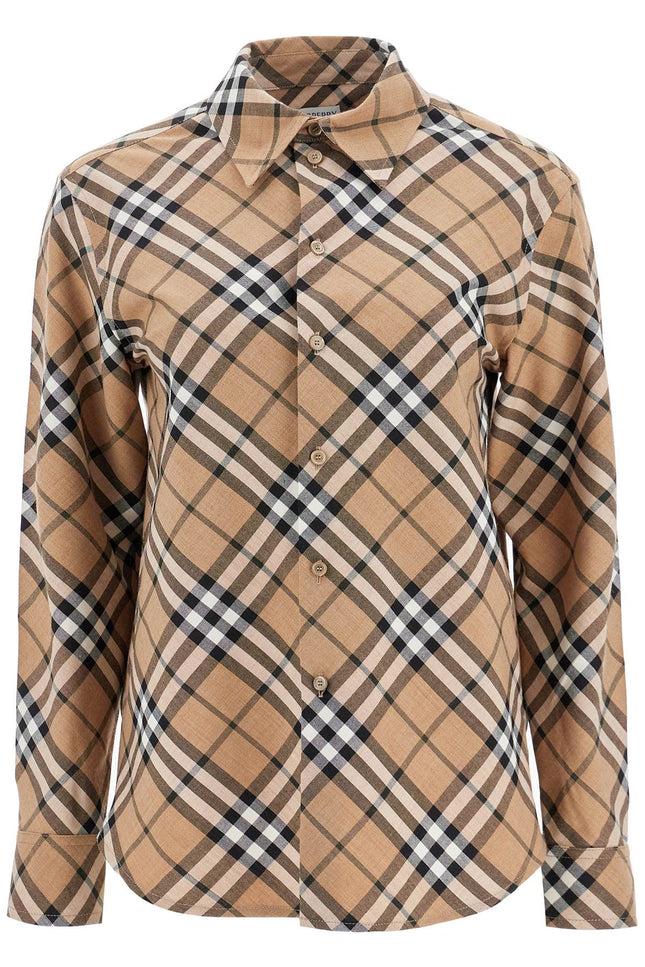 Burberry ered wool blend shirt